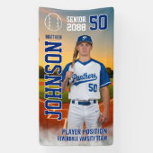 Soccer Team Senior Night Custom Player Photo 横断幕 (縦)