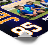 Soccer Team Sports Player Portrait Photo Collage ポスター (角)