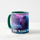 SOCCER - THE BALL IS ROUND - FOOTBALL マグカップ (正面左)