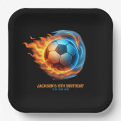 Soccer Theme Birthday Party Athlete Birthday  ペーパープレート (正面)