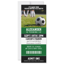 Soccer Ticket Birthday