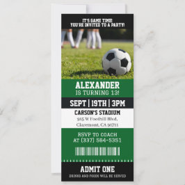Soccer Ticket Birthday 招待状