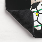 Soccer With Santa Hat Funny Christmas Xmas Gift  マウスパッド (コーナー)