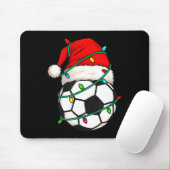 Soccer With Santa Hat Funny Christmas Xmas Gift  マウスパッド (マウス)
