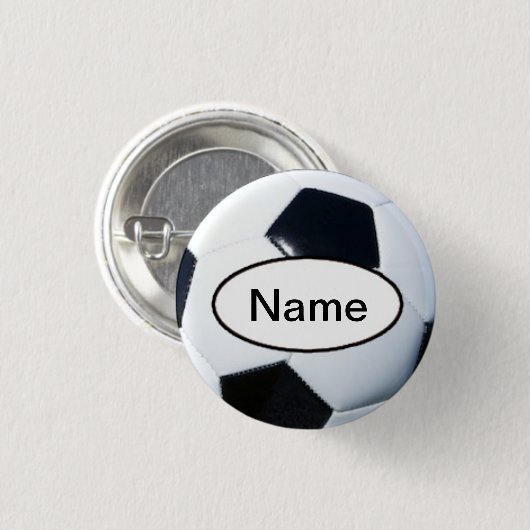 soccer with your name on it 缶バッジ (正面&裏面)