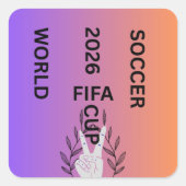 SOCCER WORLD CUP 2026 スクエアシール (正面)