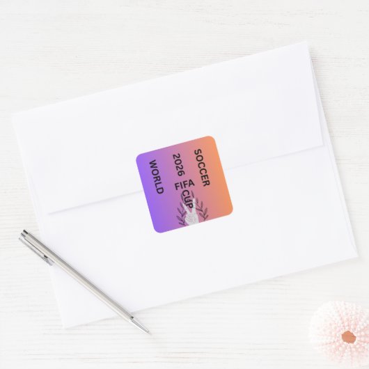 SOCCER WORLD CUP 2026 スクエアシール (封筒)