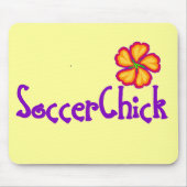 SoccerChick FlowerDark マウスパッド (正面)