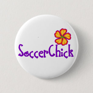 SoccerChick FlowerDark 缶バッジ