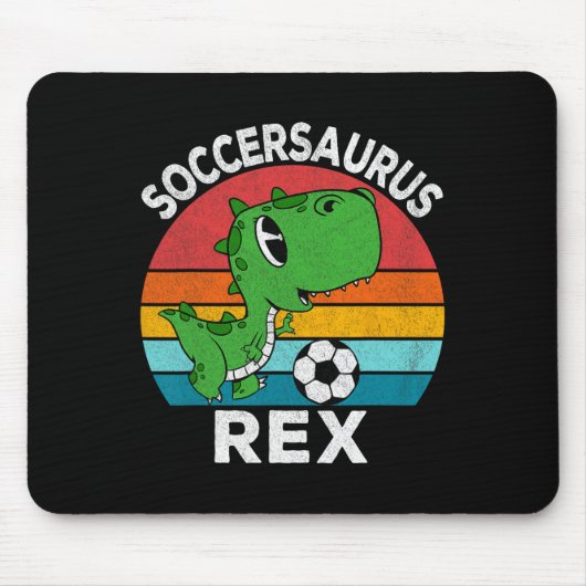 Soccersaurus Rex Soccer Dinosaur For Boys Kids  マウスパッド (正面)