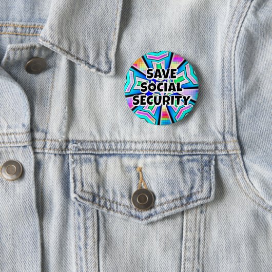 SOCIAL 救 SECURITY(単語を変更できる) 缶バッジ (インサイチュ)