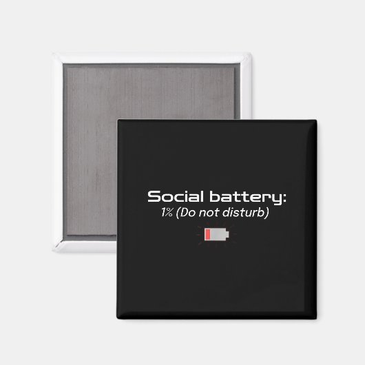Social Battery_ 1% (do Not Disturb)  マグネット (正面/裏面)