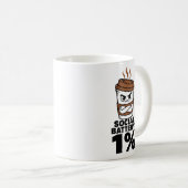 Social Battery 1% Funny Coffee Mug コーヒーマグカップ (正面右)