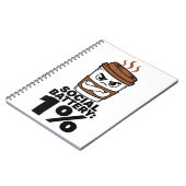 Social Battery 1% Funny Introvert Journal ノートブック (左側)