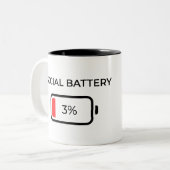 Social Battery 3% - Coffee Mug ツートーンマグカップ (正面左)
