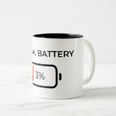 Social Battery 3% - Coffee Mug ツートーンマグカップ (正面右)