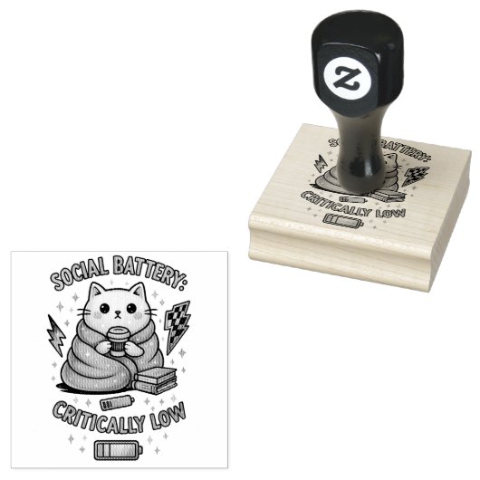 Social Battery Critically.... ラバースタンプ (押印)