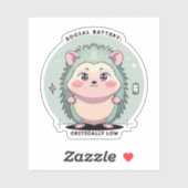 Social Battery Critically Low – Relatable Mood シール (シート)