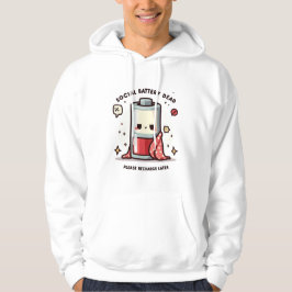 Social Battery Dead Hoodie Funny Introvert Saying パーカ