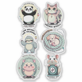 Social Battery Levels Sheet | Introvert Humor  シール