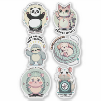 Social Battery Levels Sheet | Introvert Humor  シール