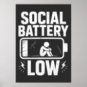 Social Battery Low Warning ポスター (正面)