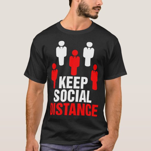 Social  Distance Covid-19 Tshirt Tシャツ (正面)