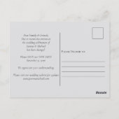 Social Distancingの結婚日付写真の発表 ポストカード (裏面)