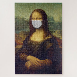 Social Distancing Art Mona Lisa Funny ジグソーパズル