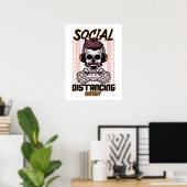 Social distancing expert gaming design ポスター (ホームオフィス)