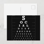 Social Distancing Eyeテスト暗版 ポストカード (正面/裏面)