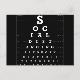 Social Distancing Eyeテスト暗版 ポストカード