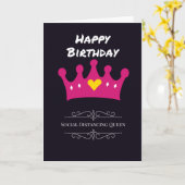 Social Distancing Queen誕生日カード カード (黄色い花)