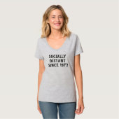 Social Distancing T-shirt for Introverts Tシャツ (正面フル)