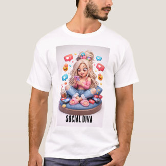 social diva  tシャツ