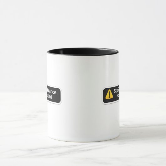 Social Endurance Not Installed Warning Design マグカップ (中央)