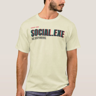 Social.exeが応答なし | グリッチ テック ユーモア デザイン tシャツ