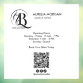 Social Icon Qr Code Makeup Artist Opening Hours ウィンドウサイン (シート3)