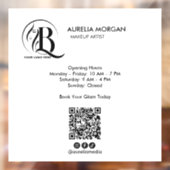 Social Icon Qr Code Makeup Artist Opening Hours ウィンドウサイン (シート2)