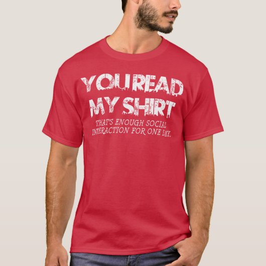 Social Interaction Novelty Sarcastic DARK funny Tシャツ (正面)