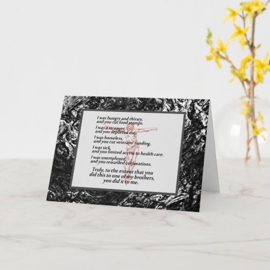 Social Justice Crucifix カード (黄色い花)