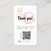 Social Media Add QR Code & Logo Thank You 名刺 (正面)