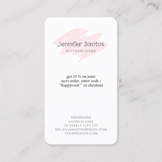 Social Media Add QR Code & Logo Thank You 名刺 (裏面)