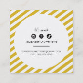 SOCIAL MEDIA circle黒マスタード縁どイエロー スクエア名刺 (裏面)