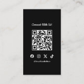 Social Media Connect With Us QR Code Loyalty Card 名刺 (裏面)
