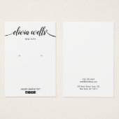 Social Media Icon Script Font Earring Display Card (正面&裏面)