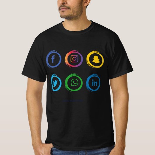 Social media icons tシャツ (正面)