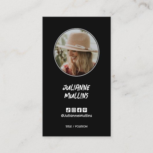 Social Media Influencer QR Code 名刺 (正面)