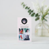 Social Media Influencer QR Code Photo Beige 名刺 (スタンド正面)