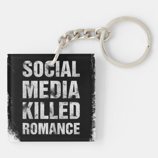 Social Media Killed Romance キーホルダー (裏面)